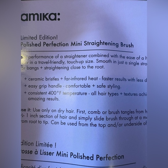 Amika Limited Edition Mini Straightening Brush - Picture 3 of 4